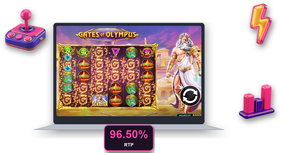 Gates of Olympus ekranda, bu bölümün temel rakamlarıyla