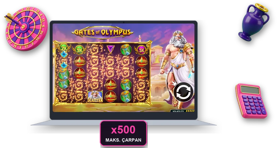 Gates of Olympus ekranda, bu bölümün temel rakamlarıyla